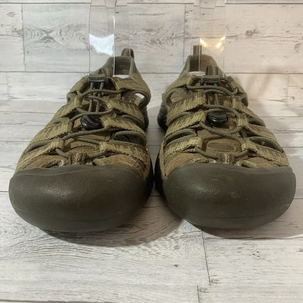 Keen Sandals Mens 13 Green Brown Waterproof Outdoor Hiking Rugged Trail Shoes